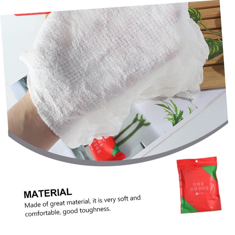 Baluue 1 Pack Disposable Towels for Travel Red Compressed Wipes