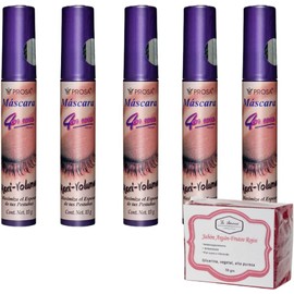 Prosa 4 en 1 Rimel Mascara Para Pestañas Varios Modelos 5 Pack Jabón 50Gr La Artesanal (Maxi-Volumen)