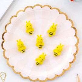 Ouceanwin Pack of 32 Erasers Bees Children Novelty Animal Eraser Small Cute Cartoon Eraser Cute Eraser Coloured Pencil Eraser for School Home Office Supplies Stationery