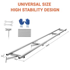 Portable Chainsaw Mill 12FT Rail Mill Guide System, Work with Chainsaw Mill, Aluminum Adjustable Saw Milling Rails System With 4 Tree Felling Wedges
