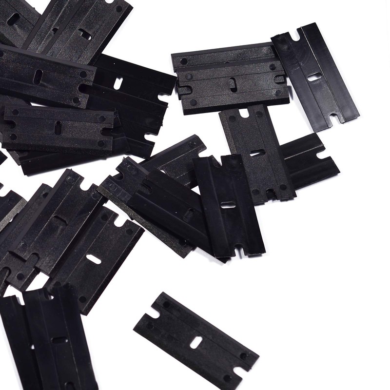 200pcs Plastic Razor Blades, Non-scratch Double Edged, for 1.5-inch Universal