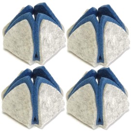 my.d - The Furniture Shoe for Whispering Furniture - Felt Gliders Furniture Gliders Chair Leg Protectors Furniture Shoe Series Homeline 4 Pieces (Heather Grey/Blue)