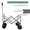 Yard Cart, Beach Trolley Cart, Garden Wagon with Adjustable Handles,