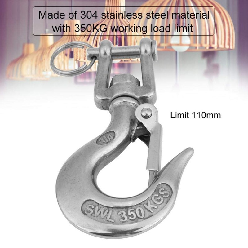 KIMISS 304 Stainless Steel Swivel Eye Clevis Lifting Chain Snap