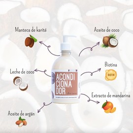 KOKOS |Acondicionador de Coco Hidratante |Suaviza, nutre y desenreda al instante |Restaura brillo y fortalece tu cabello |Acondicionador | Sin sulfato