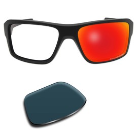 SOLODAD Replacement Lenses for Oakley Double Edge OO9380 Sunglasses Polarized-Lava Red