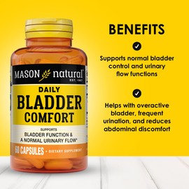 MASON NATURAL Daily Bladder Comfort, 30-Day Supply with Calcium, Pumpkin Seed, & Soy Germ to Support Normal Bladder Function