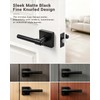 Black Interior Door Handle 4 Pack, Heavy Duty Closet Door