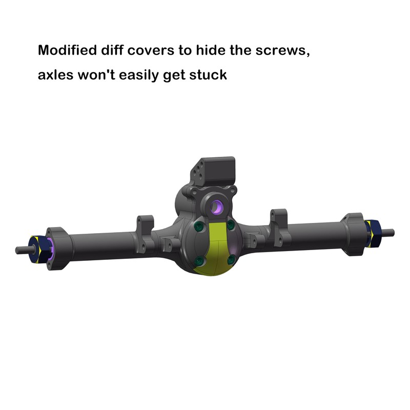 MEUS RACING 5mm ISO V2 SCX24 Axles with 3-Section CVD