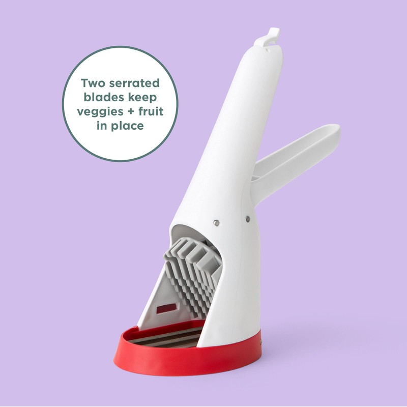Chef'n Hand-Held Slicer Strawberry Slicester, Cherry/Meringue