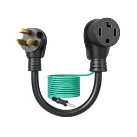 DEWENWILS 4 Prong to 3 Prong Dryer Plug Adapter, NEMA 10-30P Plug to 14-30R Receptacle, 4P Newer Dryer to 3P Older House,10AWG STW Dryer Connector Cord, 30 Amp/250V/7500W, 1.5 FT, UL Listed, Black