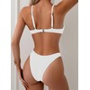 Fanuerg Women Underwire Triangle Bikini Spaghetti Strap Push Up Swimsuit