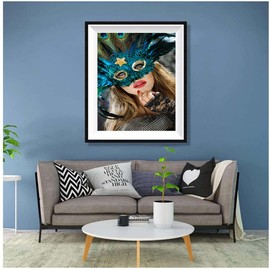 Xiyuekissu Diamond Art Fairy Beauty Girl Hush DIY 5D Full Drill Diamond Art Kit (Set by Number) Digital Painting Round Diamonds, Diamond Art Kits for Adults（12x16inch）