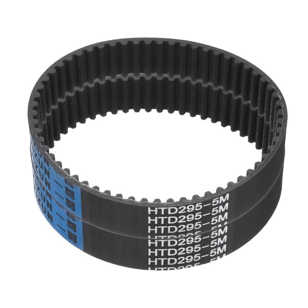 QUARKZMAN Pack of 2 HTD-5M Rubber Toothed Belts 59 Teeth,