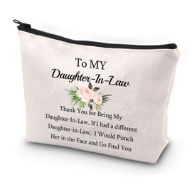 JYTAPP to My Daughter-in-Law Gifts Makeup Bag Wedding Gift Appreciation Gift Daughter-in-Law Gift from Mother in Law