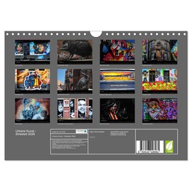 Urbane Kunst - Streetart 2026 (Wandkalender 2026 DIN A4 quer), CALVENDO Monatskalender: Die Stadt als Leinwand für vergängliche zeitgenössische Kunst. (CALVENDO Kunst)