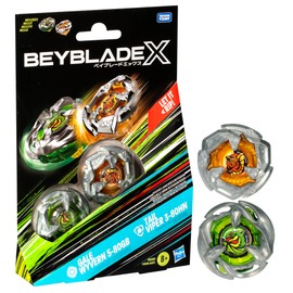 Beyblade X Gale Wyvern 5-80GB and Tail Viper 3-80HN Dual Pack Set with 2 Right-Spinning Tops; Battling Top Toys for 8 Year Old Boys and Girls
