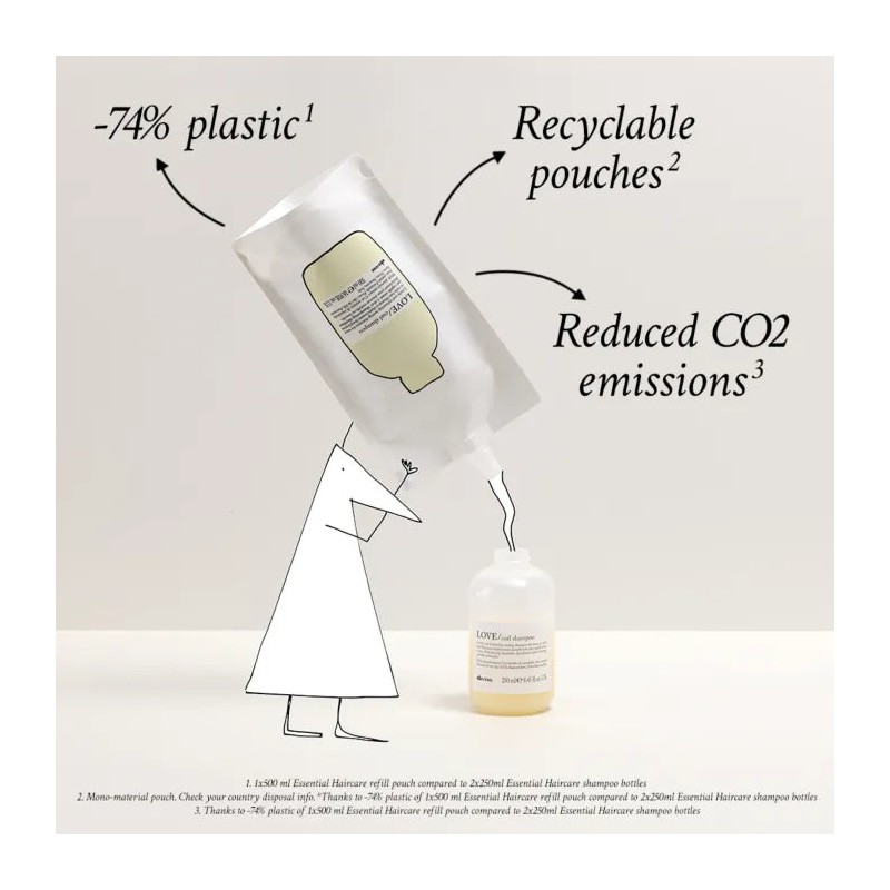 Davines Essentials LOVE Curl Shampoo Refill Pouch 500ml