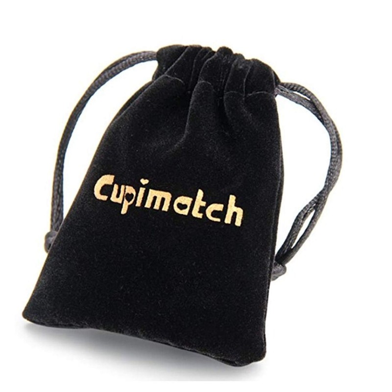 Cupimatch Cool Mens Stainless Steel Charm Black Braided Leather Rope