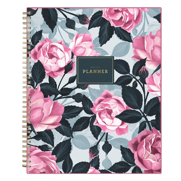 Blue Sky 2022-2023 Academic Year Weekly & Monthly Planner, 8.5" x 11", Frosted Flexible Cover, Wirebound, Roosevelt Pink (128691-A23)