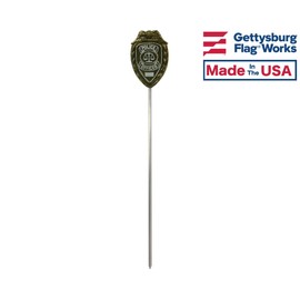 Aluminum Grave Marker Police Officer, Cemetery Memorial Flag Holder, Policeman Plaque, Made in USA