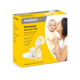Medela Harmony Essentials Pack – Set with Harmony Manual Breast Pump, PersonalFit Flex Breast Shield, Breast Milk Bags and Nursing Pads – Ideal for on the go