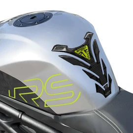 labelbike - 3D Sticker Motorcycle Low Tank Pad Protection and Decoration in Resin compatible with Triumph Speed Triple 1200 RS 2025 - Yellow Color