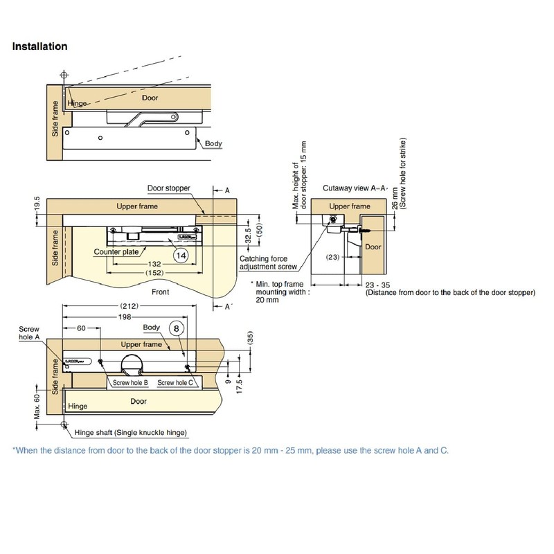 Sugatsune Sugatsune Industrial Lamp Mark Lapcon Door Damper LDD-S Type