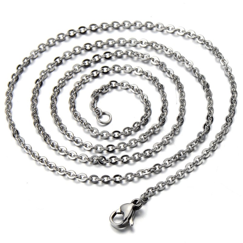COOLSTEELANDBEYOND Unique teardrop pendant stainless steel necklace for women, Stainless