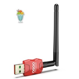 Class 1 Long Range Bluetooth Adapter for PC, QGOO USB Bluetooth Adapter for PC 5.3+EDR, Bluetooth Dongle Bluetooth Receiver Support Windows10/8.1/8/7（red-142）