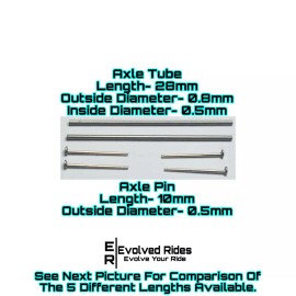 Evolved Rides Premium Axles 10 Sets 28mm For 1/64 Scale Custom Restoration Real Rider