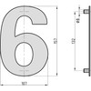BASI House numbers made of steel in anthracite, numbers 0-9,