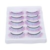 5pcs Colorful Eyelashes Dramatic Gradient Color False Eyelashes Fluffy 3D