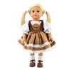 American Fashion World Brown Traditional German Dress for 18-Inch Dolls