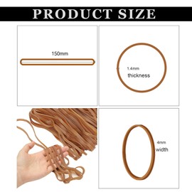50 Pcs Large Rubber Elastic Bands,Big Heavy Duty Elastic Bands,Large Rubber Bands,Large Elastic Bands,Strong Thick Elastic Rubber Bands Set for Home School Office Bank Supplies(Brown)