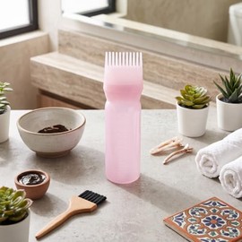 Botella Aplicadora de Peine de Raíz, 3 Colores Botella para Teñir el Cabello Cepillo Champú Color de Cabello Aceite Peine Aplicador Herramienta Tinte