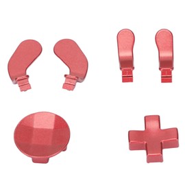 Ausla Metall-D-Pads und Paddles Ersatz für Elite Series 2 Controller-Zubehör mit Gleicher Größe und Gleichem Material (Rot)