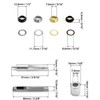 QWORK 200 Eyelet Set Eyelet Pliers, Eyelet Kit 8 mm,