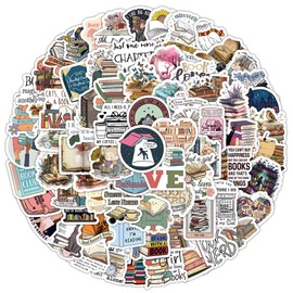 100PCS Read Stickers,Read a Book Stickers,Teens Boys and Girls Sticker Pack Vinyl Skateboard Guitar Door Laptop Luggage Car Bike Water Bottle Birthday Party Supplies Stickers