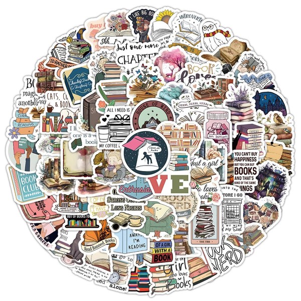 100PCS Read Stickers,Read a Book Stickers,Teens Boys and Girls Sticker