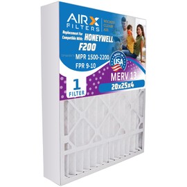 AIRX FILTERS WICKED CLEAN AIR. 20x25x4 Furnace Filter MERV 13 Compatible with Honeywell 20x25x4 Air Filter F200 1 Single Filter