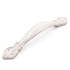 Jetland Cabinet Hardware Handle Pull - 5-Pack, Ivory White, 3" (76mm) Hole Centers, PW8803W76