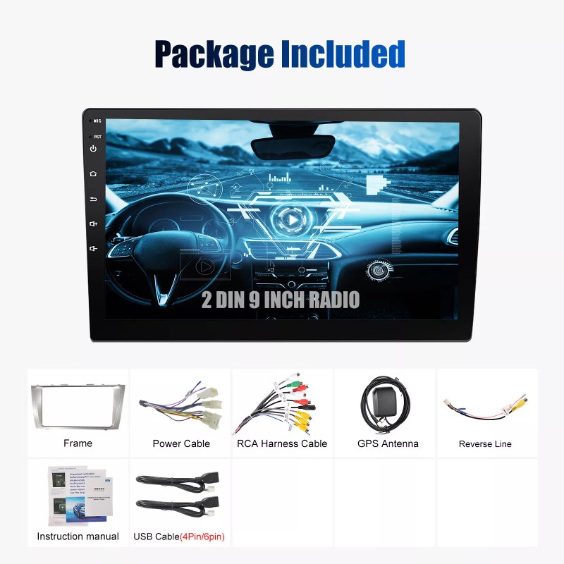 ESSGOO For Toyota Camry 2007-2011 Android 13 Bluetooth Car Stereo