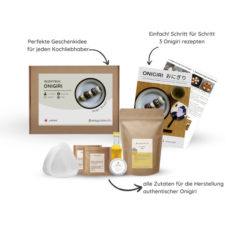 EasyCookAsia Onigiri DIY Set, Japanese Sushi DIY Set, Includes Instructions