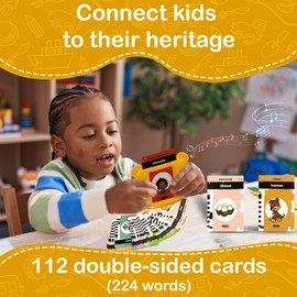 Talking Flashcards in Twi (Asante Twi) - 224 Words! Educational Toy for Toddlers to Learn Twi, Preschool Learning Reading Machine with 224 Words, Montessori Interactive Gift for Kids Toddlers