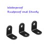 60 Packs Black L Bracket 25 x 25mm Corner Braces,YMAISS