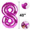 40 Inch Large 18 Balloon Numbers Rose Purple Big Foil