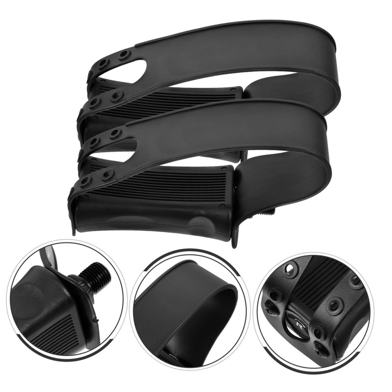 Mipcase 1Pair Gym Cycle Pedals with Straps Durable Replacement Bike
