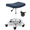 iMenting Wide Rolling Stools with Locking Rubber Wheels, Heavy Duty