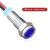 Kiligen 5pcs 8mm AC/DC 12-24V LED Waterproof Indicator Light Pilot